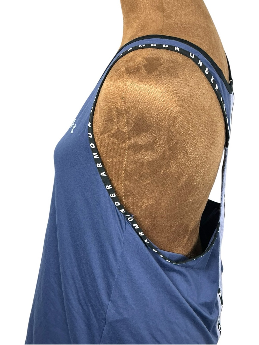 Under Armour Open Back Logo Strap Athletic Tank Top Blue Women's Large - Picture 7 of 11
